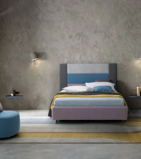 Letto singolo con testiera modulare Ground di Le Comfort